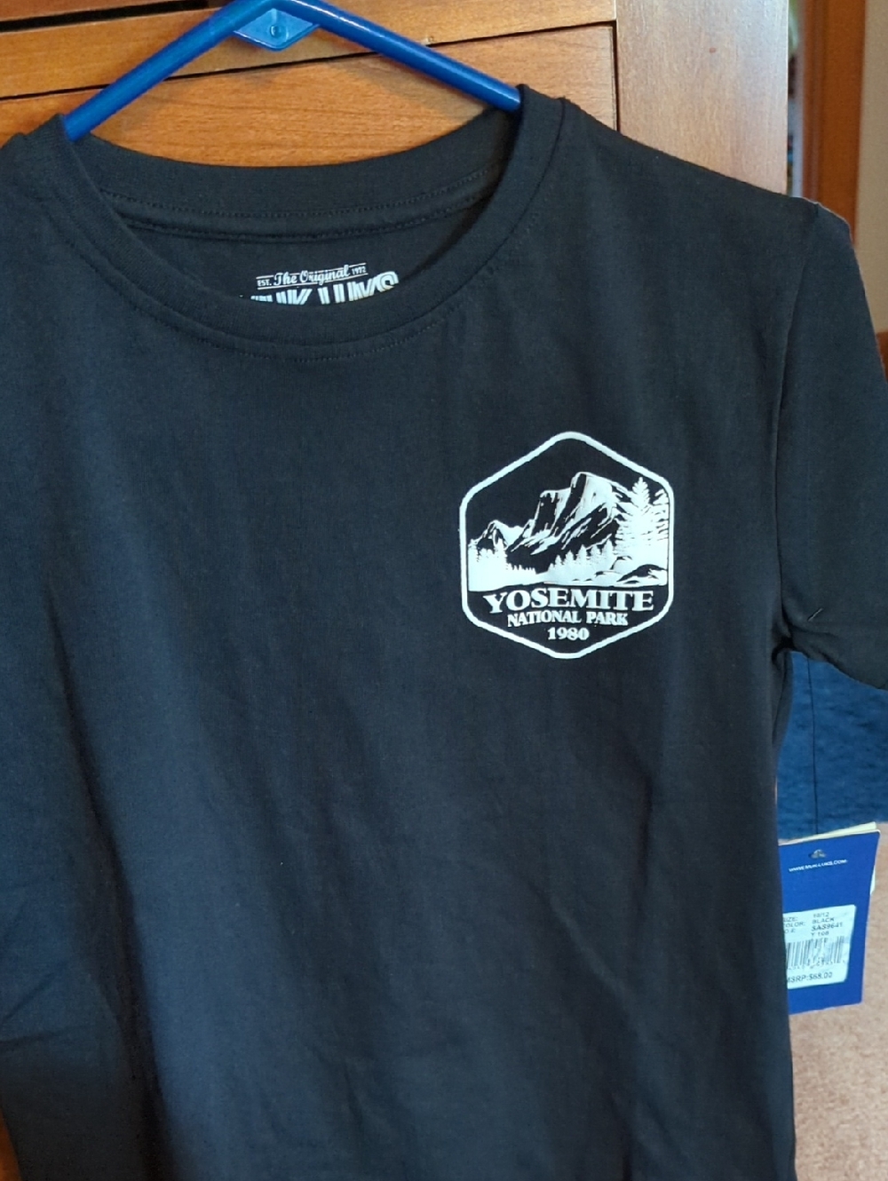 Muk Luks Black Tee with White Yosemite Graphic